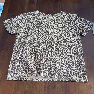 leopard tshirt (not crop top, mid length)